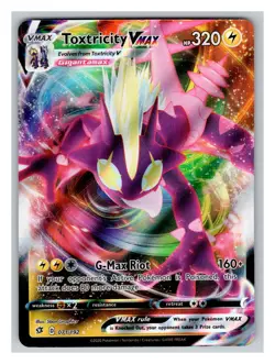 Toxtricity VMAX 071/192 MINT/NM Pokemon Cards SWSH02: Rebel Clash Holo - Image 1