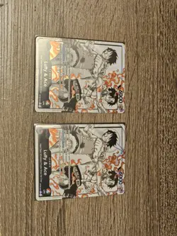 TWO Luffy & Ace Leader Alternate Art cards (ST30). Includes both cards - Image 2