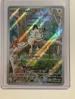 Pokemon Cards Meowth 106/094 Phantasmal Flames Illustration Rare NM *3 - Image 1