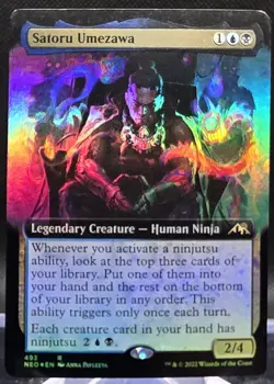Satoru Umezawa #493 Kamigawa: Neon Dynasty Extended Art Foil Rare - Image 1