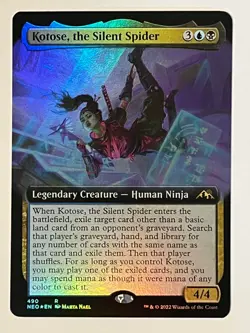 Kotose, the Silent Spider (Extended Art) Kamigawa: Neon Dynasty Foil MTG NM - Image 1