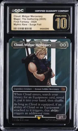 2025 MAGIC: THE GATHERING FINAL FANTASY CLOUD, MIDGAR MERCENARY CGC 10 PRISTINE - Image 1