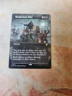 Blasphemous Edict Borderless Foundations MTG NM - Image 1