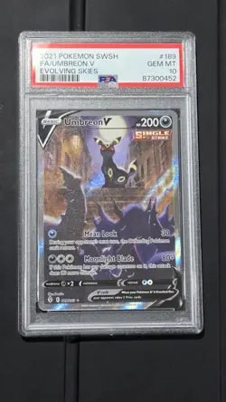 Pokemon - Umbreon V Alt Art 189 *GEM MINT PSA 10* Evolving Skies Alternate Art - Image 1