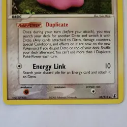 Ditto 35/113 Delta Species 2005 English Rare 60 HP Pokemon TCG - Image 3