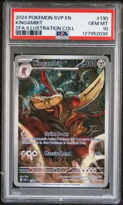 2024 POKEMON SVP EN-SV BLACK STAR PROMO #130 KINGAMBIT PSA 10 - Image 1