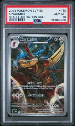 2024 POKEMON SVP EN-SV BLACK STAR PROMO #130 KINGAMBIT PSA 10 - Image 1