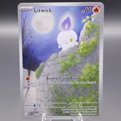 Litwick 101/086 Illustration Rare SV: White Flare Pokemon TCG NM - Image 1