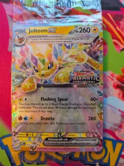 Pokemon- Jolteon ex 030/131- Prismatic Evolutions- Holo Stamped Promo Sealed NM - Image 1