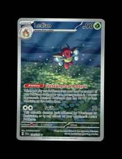2024 Pokemon STELLAR CROWN LEDIAN IR ILLUSTRATION RARE HOLO 144/142! NM - Image 1