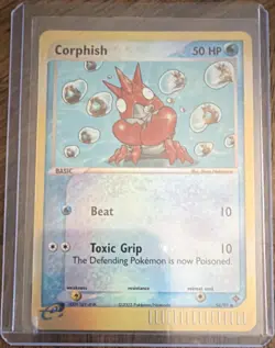 Pokemon TCG Corphish 54/97 EX Dragon Reverse Holo 50 HP Basic EN 2003 Nakamura - Image 1