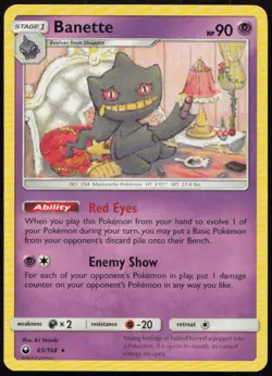 Banette 65/168 LP Celestial Storm Rare Pokemon - Image 1