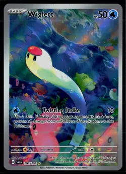 Wiglett 206/198 Scarlet & Violet Illustration Rare Pokemon - Image 1