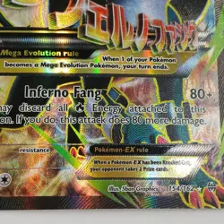 Pokemon TCG M Houndoom EX 154/162 Breakthrough Ultra Rare Full Art Holo Mega - Image 3