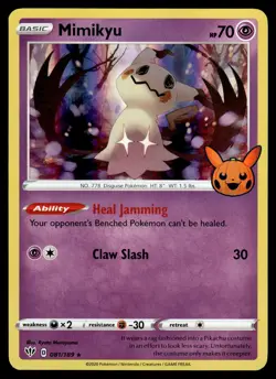 Mimikyu 081/189 Holo Promo Trick or Trade BOOster Pokemon Holo NM - Image 1