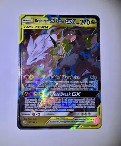 Reshiram & Zekrom GX 157/236 SM Cosmic Eclipse Holo TAG TEAM Ultra Rare ENG - Image 1