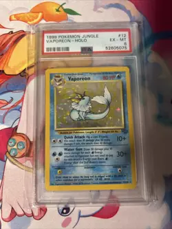 1999 POKEMON JUNGLE #12 VAPOREON-HOLO PSA 6 - Image 1