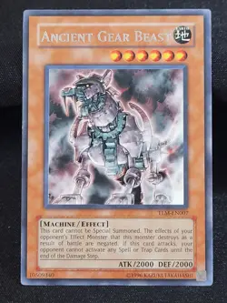 YuGiOh TCG Ancient Gear Beast 1 x 1st Edition 2 x Unlimited TLM-EN007 Rare LP/MP - Image 3
