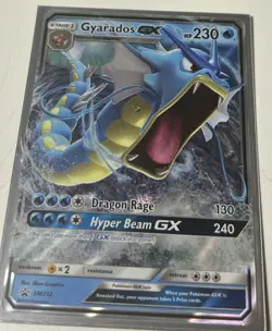 Pokemon TCG Gyarados GX SM212 Black Star Promo Card Near Mint Condition - Image 1