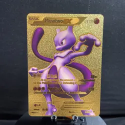 Pokemon Mewtwo EX HP 170 Gold Foil Fan Art Card 98/99 - Image 1