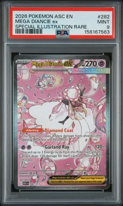 2026 POKEMON ASC EN-ASCENDED HEROES #282 MEGA DIANCIE ex SPECIAL ILLUSTRATION RA - Image 1