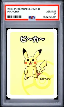 2019 POKEMON OLD MAID PIKACHU PSA 10 - Image 1