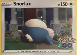 2022 Pokemon TCG Snorlax #055/078 Pokemon GO Cosmos Holo NM - Image 2