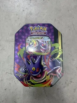 Pokemon TCG Mega Gengar ex Moonlit Tin Factory Sealed New 4 Booster Packs 👻 - Image 1