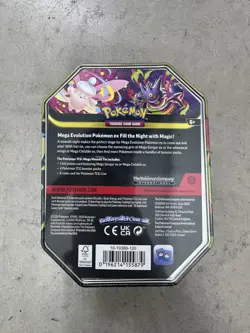 Pokemon TCG Mega Gengar ex Moonlit Tin Factory Sealed New 4 Booster Packs 👻 - Image 2