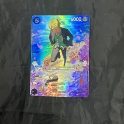 Bandai One Piece Card Game Sanji ST14-003 SP Full Art Holo 6000 Cost 5 - Image 1