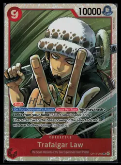 Trafalgar Law OP14-009 The Azure Sea's Seven Super Rare - Image 1