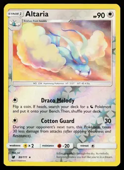 Altaria 80/111 Reverse Holo Rare Crimson Invasion Pokemon Card - Image 1