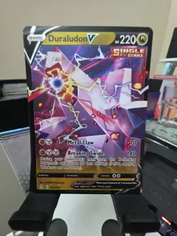 Pokemon TCG Duraludon V 122/203 Evolving Skies Ultra Rare Holo Trading Card Full - Image 1