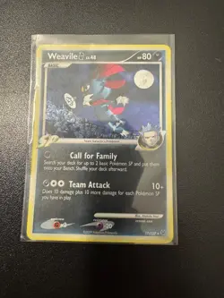 Weavile Team Galactic Pokemon TCG Platinum Holofoil Holo Card #17/127 - Image 1