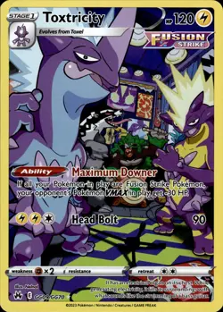 TOXTRICITY GG09/GG70 HOLO CROWN ZENITH GALARIAN GALLERY POKEMON HOLO NM - Image 1