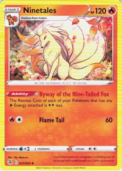 Ninetales Fusion Strike 031/264 Normal Pokemon TCG NM - Image 1