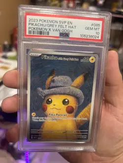 PSA 10 VAN GOGH PIKACHU WITH GREY FELT HAT SVP EN 085 PROMO POKEMON CARD ENGLISH - Image 1