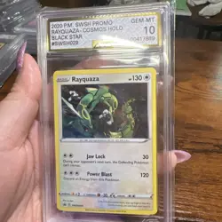 Pokemon Rayquaza SWSH029 Cosmos Holo Black Star Promo AGS 10 GEM MINT - Image 2