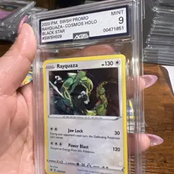Pokemon Rayquaza Cosmos Holo #SWSH29 Rebel Clash Promo 2020 - Graded AGS 9 - Image 2