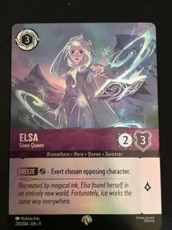 Disney Lorcana Fabled Elsa - Snow Queen (Epic) 210/204 Holofoil NM - Image 1