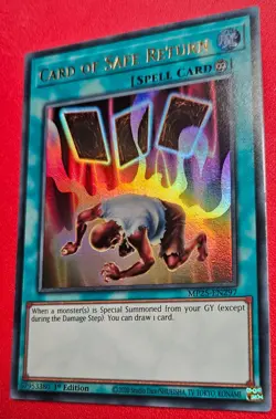 1x Yu-Gi-Oh! Card Of Safe Return - MP25-EN297 - Ultra Rare - 1st Edition - NM - Image 1