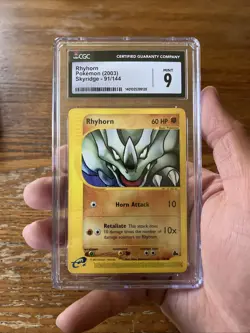 2003 Pokemon Card Series - Skyridge Rhyhorn Graded 9 CGC Mint - Image 1