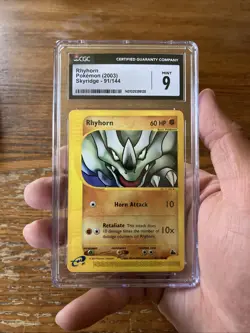 2003 Pokemon Card Series - Skyridge Rhyhorn Graded 9 CGC Mint - Image 2