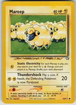 Pokemon TCG Mareep Common Neo Genesis 065/111 - Image 1