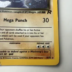 Pokemon TCG Dark Machamp Holo Rare 10/82 Team Rocket - Image 5