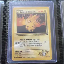 Pokemon - Lt. Surge's Pikachu 84/132 Common Gym Challenge - Image 1
