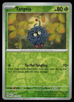 Tangela 114/165 Common 151 Pokemon Reverse Holo Near Mint - Image 1