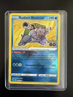 Radiant Blastoise 018/078 Pokemon GO Holo - Image 1