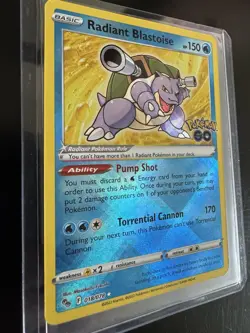 Radiant Blastoise 018/078 Pokemon GO Holo - Image 3
