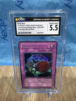 2002 YU-GI-OH! ETERNAL DUELIST SOUL PRISMATIC SECRET RARE #3 SKULL DICE Cgc 5.5 - Image 1